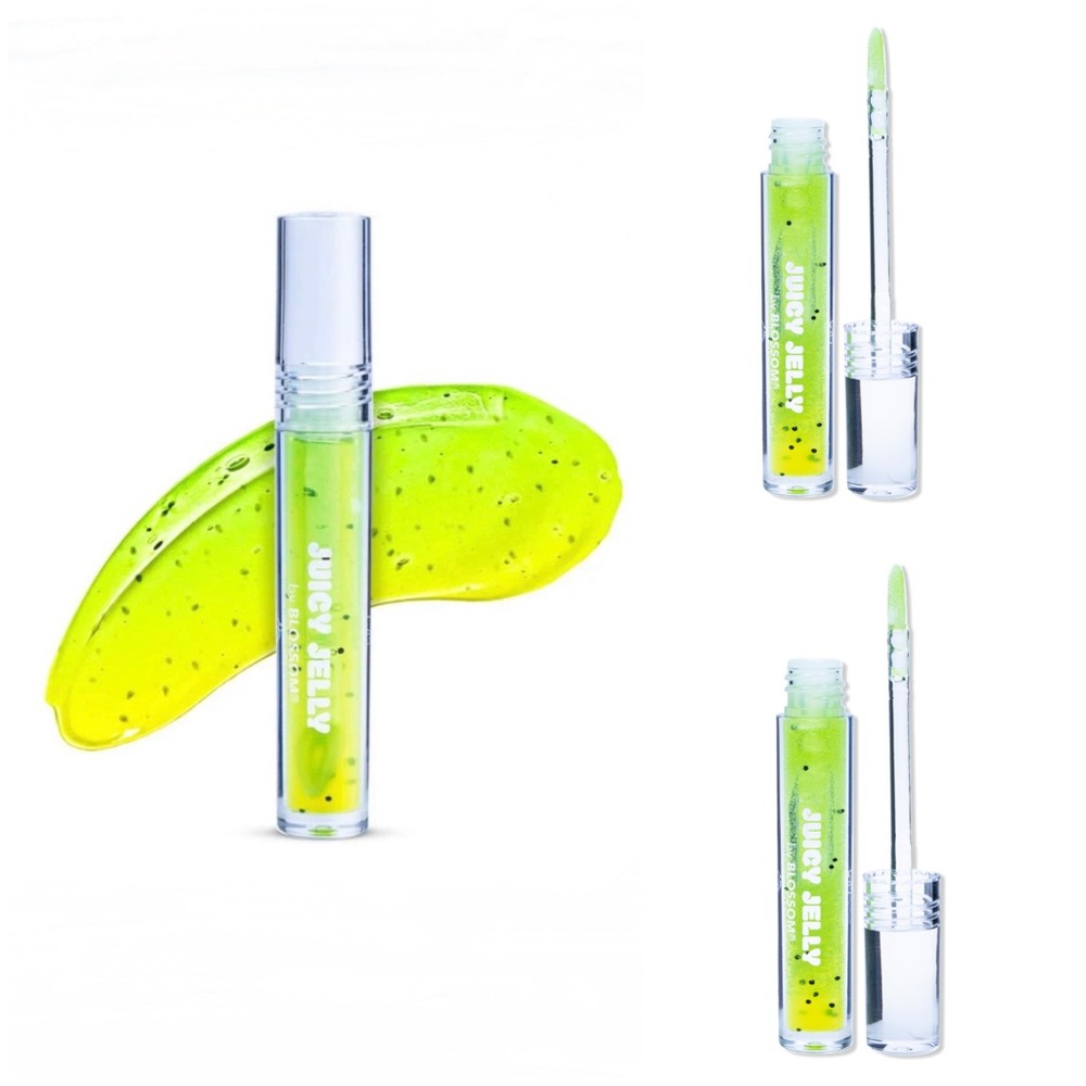 NEW 3x Blossom Juicy Jelly Nourishing Lip Oil Pineapple (Lime Green) Full Size
